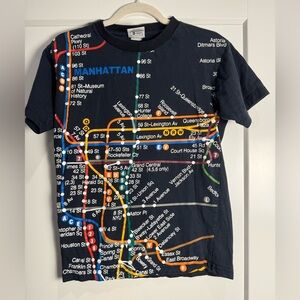 NYC Subway Line Map Souvenir Tee New York crew